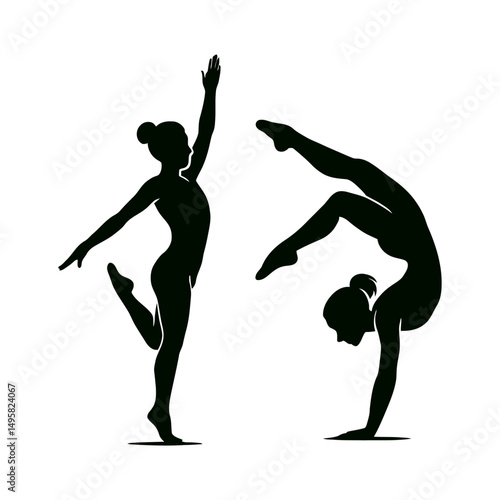 gymnast, gymnast silhouette, tumbling silhouette, gymnastics tumbling silhouette, gymnast athletics silhouette, olympic games