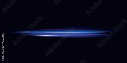 Black modern wide abstract technology background with blue and pink glowing high-speed and movement light effect. Vector illustration
