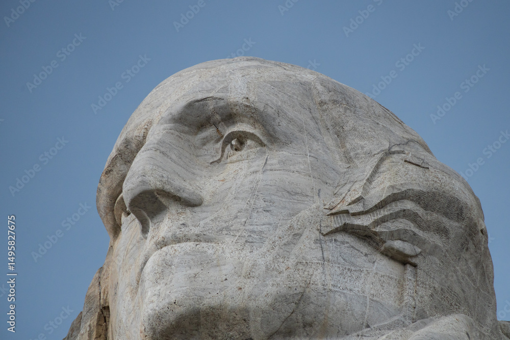 Obraz premium President George Washington sculpture at Mount Rushmore National Monument, South Dakota