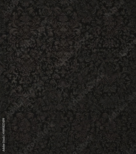 Intricate seamless dark gothic damask  Elegant repeating pattern for wallpaper , interior design, elegant, victorian