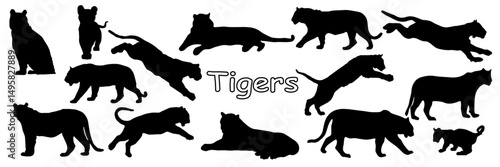 Sticker Tiger silhouette