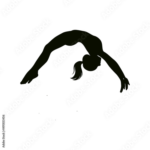 gymnast, gymnast silhouette, tumbling silhouette, gymnastics tumbling silhouette, gymnast athletics silhouette, olympic games