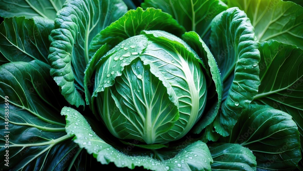 Obraz premium Background Featuring Cabbage Vegetable