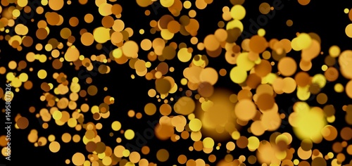 Abstract background with glowing gold circles. Perfect for celebration, luxury, and festive designs.