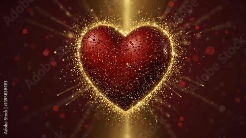 Radiant Red Heart of Love and Light