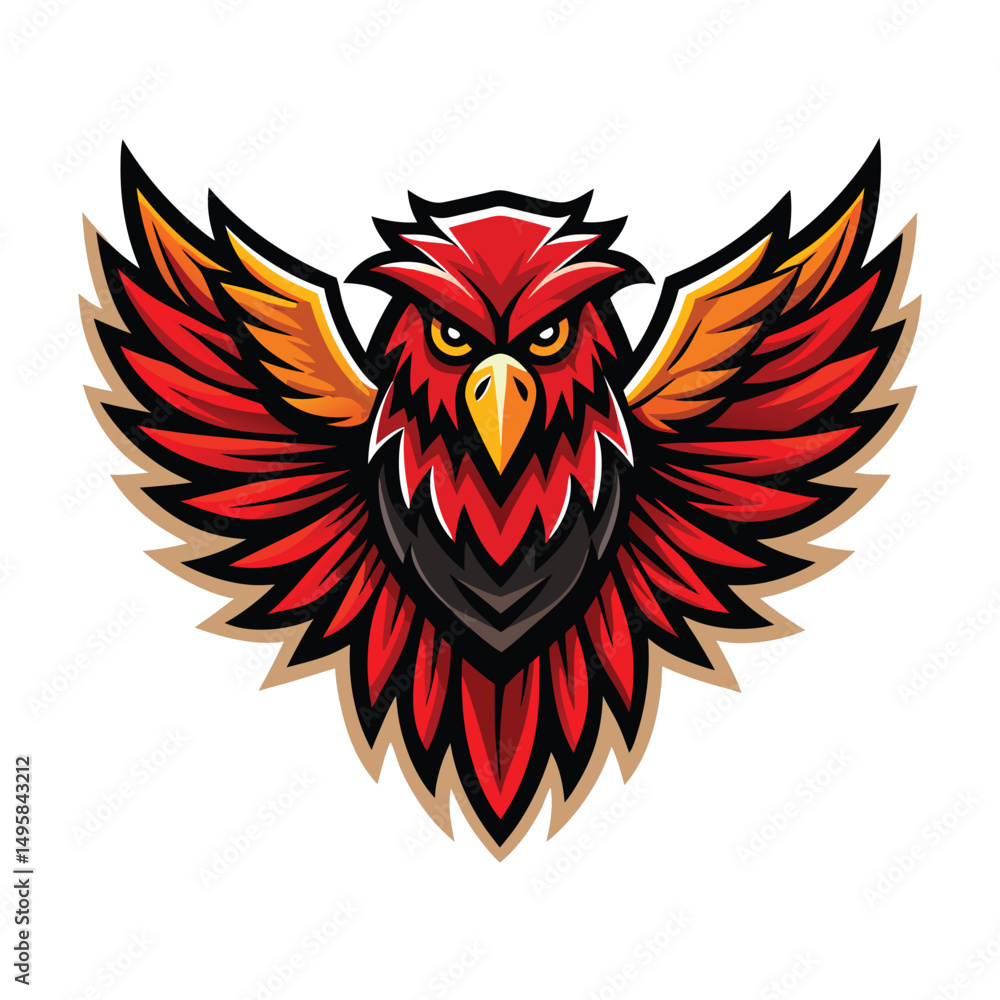 Obraz premium a bold and vibrant logo with an eagle.