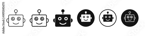 Chatbot vector icon. Robot AI. Support bot logo