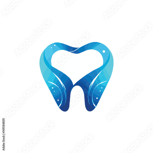 vector illustration of dental tooth, dentist company logo