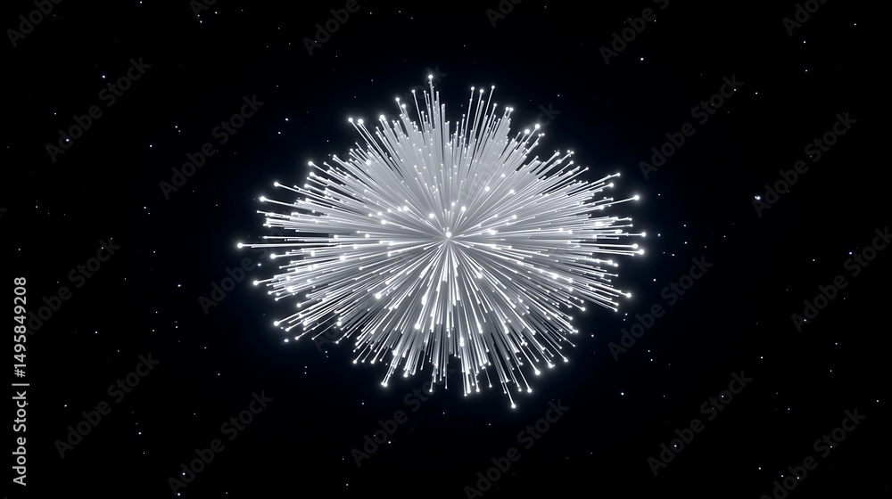 Fototapeta premium Radiant Light Burst: A Digital Abstract