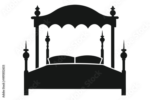 vector illustration of a bed