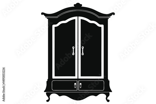 antique furniture isolated on white