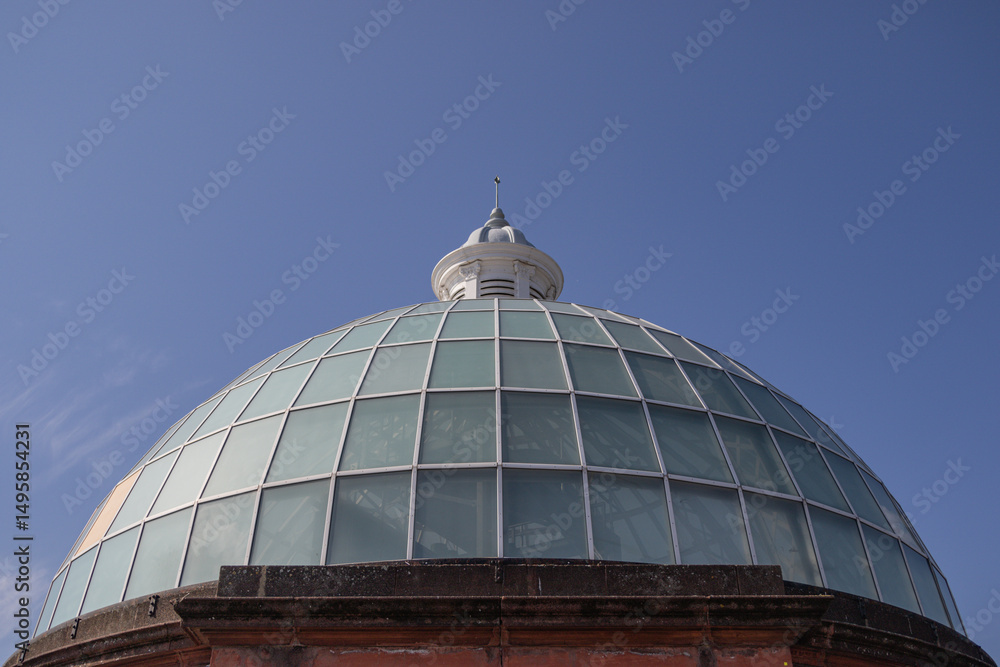 Fototapeta premium The roof of the entrance to the Greenwich side of the Thames Tunnel in London, United Kingdom
