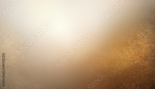gold beige white template empty space color gradient rough abstract background grainy noise grungy texture shine bright light and glow