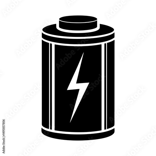 Battery silhouette vector