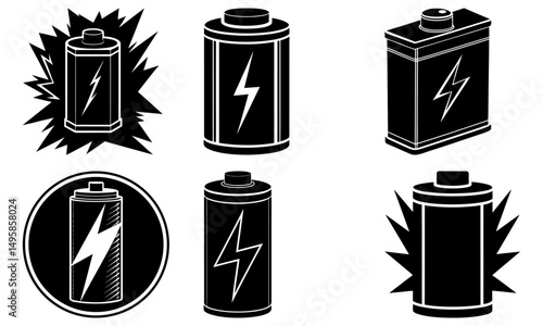 Battery silhouette vector