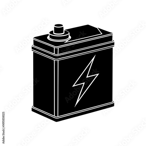 Battery silhouette vector