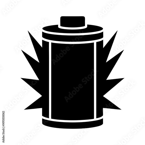 Battery silhouette vector
