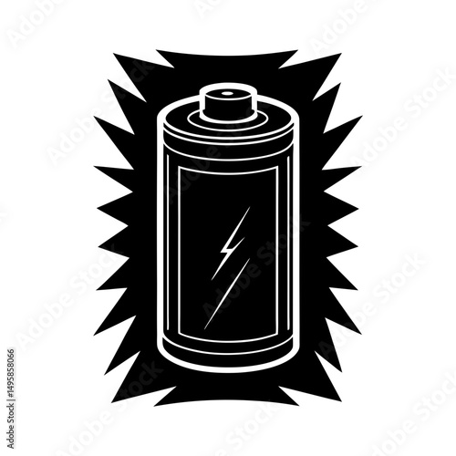 Battery silhouette vector