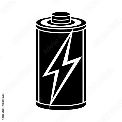 Battery silhouette vector