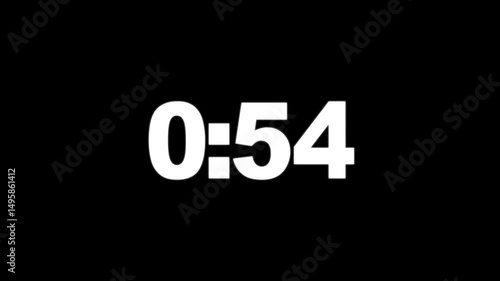 1 minuet (60) second timer animation video.