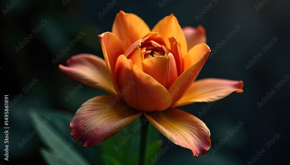 Fototapeta premium Close-up of a wilting flower, petals browning and drooping, symbolizing the agonizing finality of death and decay , agony, morbid, flower