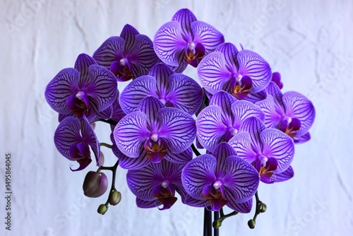 Purple phalaenopsis orchid flower, phalaenopsis on a white background