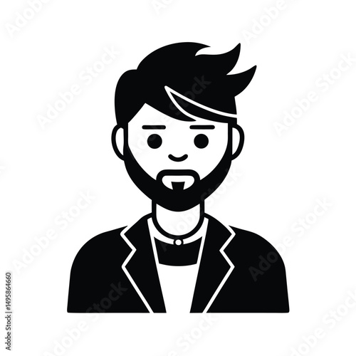 Flat Character Head Avatars with Accessories