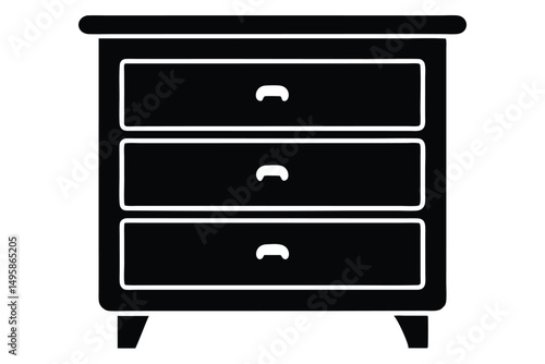 chest of drawers vector illustration