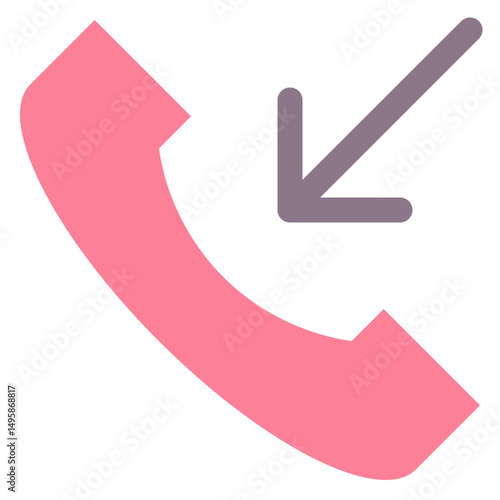 Incoming Call Vector Flat Isolated Icon, User Interface Icon.
