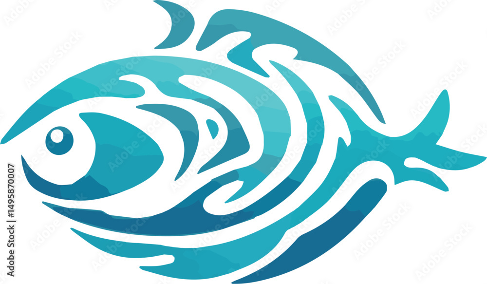 vector illustration of a fish, company logo vector illustration of a fish, company logo