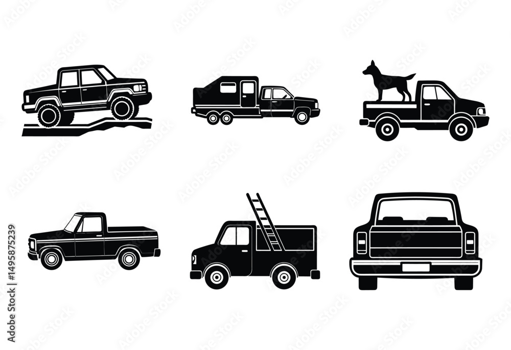 Fototapeta premium Pickup Truck Silhouette