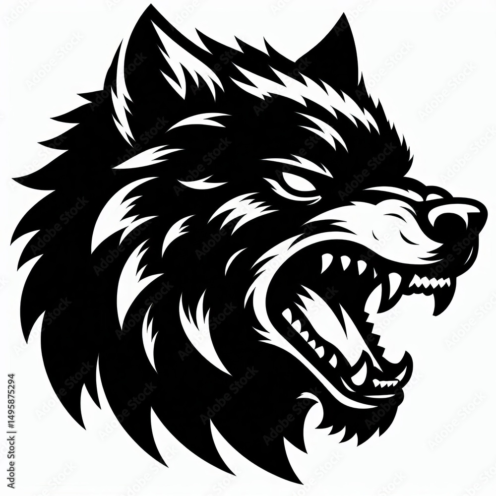 Fototapeta premium wolf silhouette