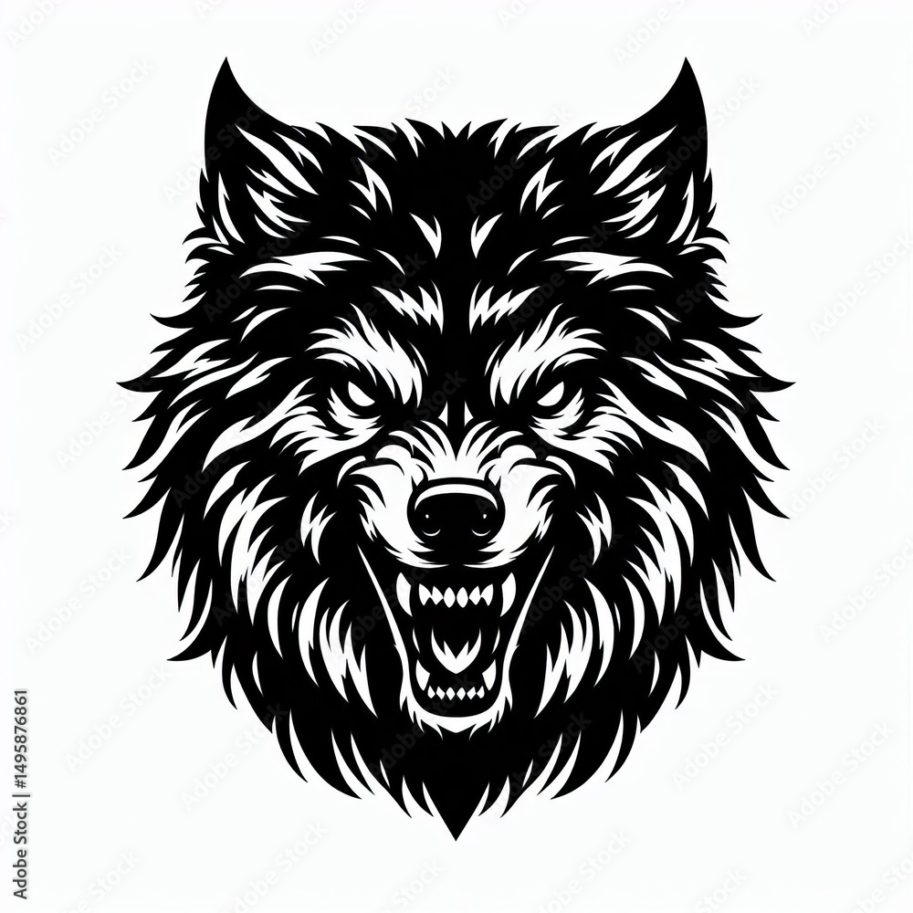 Obraz premium wolf silhouette