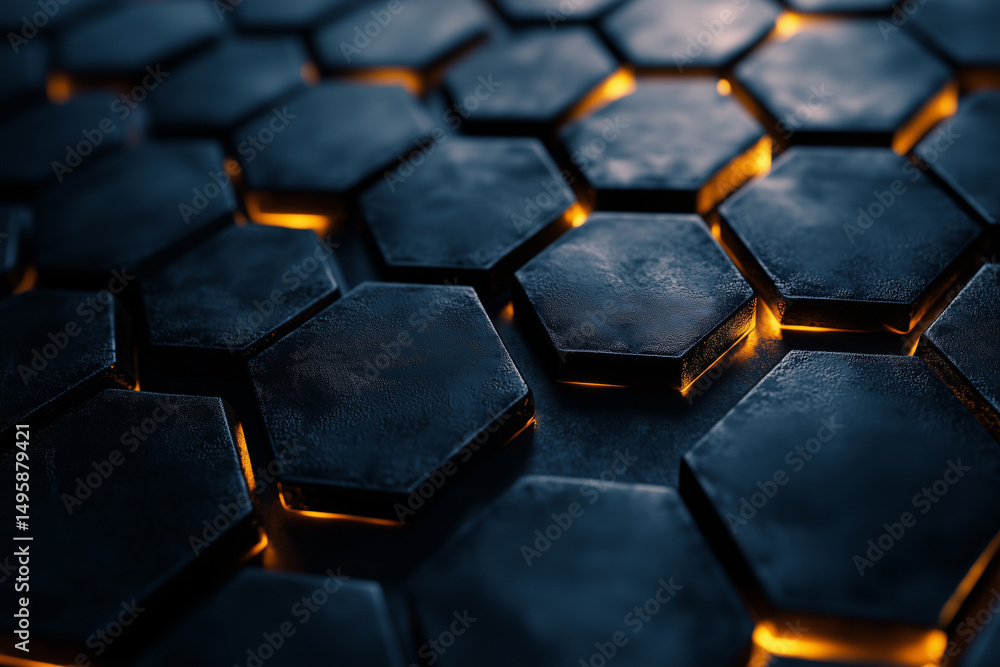 Hexagonal mosaic with captivating geometric patterns. The design exudes a blend of technological innovation and abstract aesthetic. Ideal for digital art projects, adding a unique visual appeal. Hexagonal mosaic with captivating geometric patterns. The design exudes a blend of technological innovation and abstract aesthetic. Ideal for digital art projects, adding a unique visual appeal.