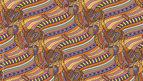 HD colorful tribal ethnic abstract seamless pattern background photo - 1