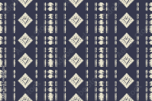 Ikat Abstract striped Ethnic art. Seamless patterns tribal, folk embroidery, and Mexican style. Aztec geometric art ornament print.Design for carpet, cover wallpaper, wrapping, fabric, clothing