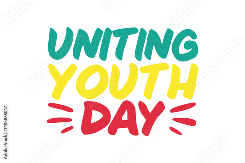 T shirt design for international youth day with typography t shirt