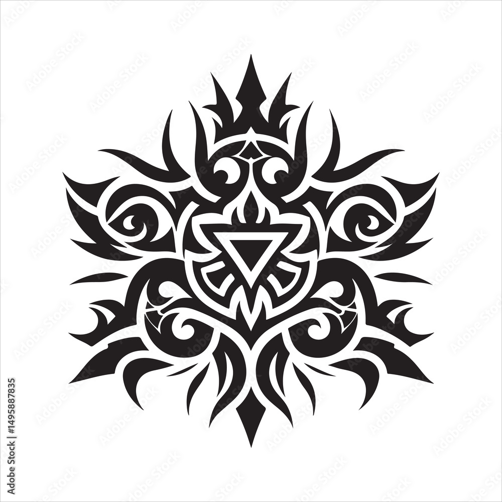 Obraz premium illustration vector graphic of tribal art abstract design ornament tattoo
