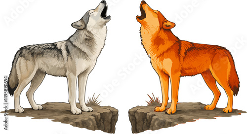 the dog is barking vector.eps