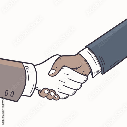 Diverse hands shaking business deal agreement partnership