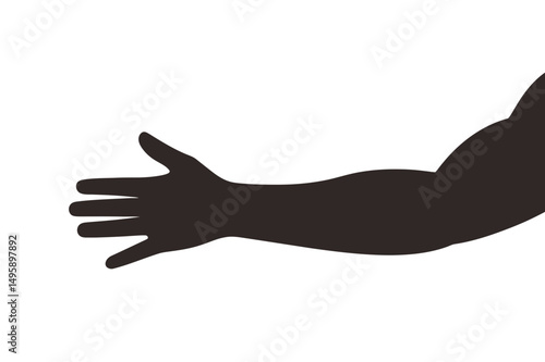 Arm muscle hand silhouette strength fitness body