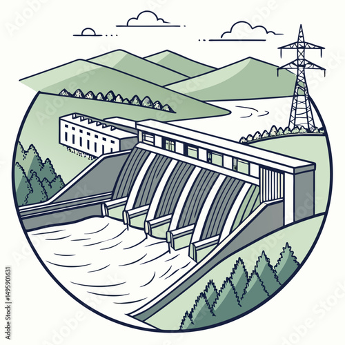 Hydroelectric dam power generation green energy renewable resources