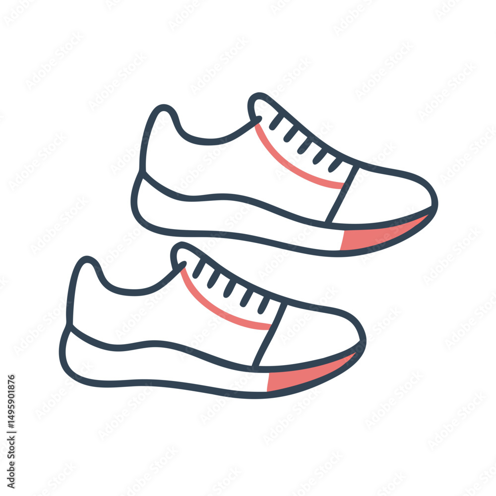 Professional pair of sneakers design element transparent background Professional pair of sneakers design element transparent background