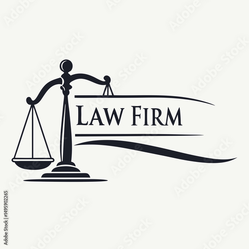 Scales of justice law firm logo design legal business brand