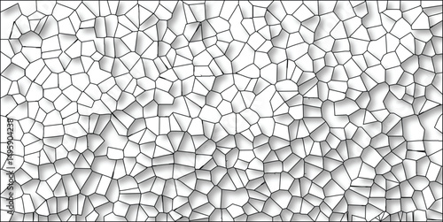 Abstract cellular pattern with black lines and soft shading on white background creating a textured geometric appearance