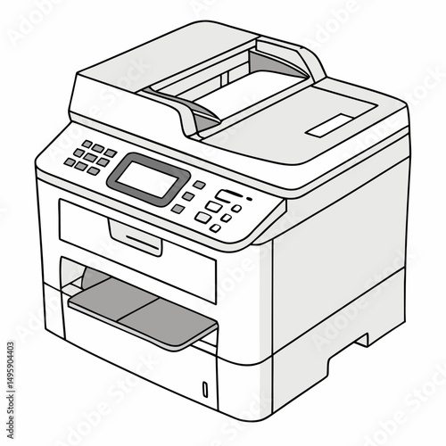 Multifunction printer office equipment scanner copier fax machine technology device