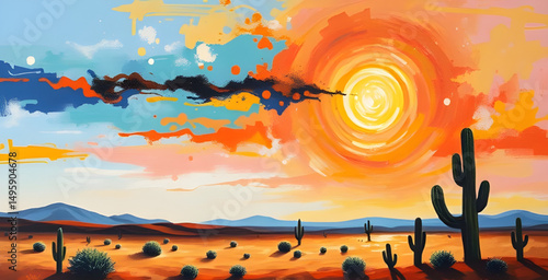 Desert oil painting, Desert landscape painting, Arid landscape art, Sand dunes painting, Desert sunset art, Oilpaint desert scene, Painted desert, Desert canyon art, Rocky desert painting, Desert moun