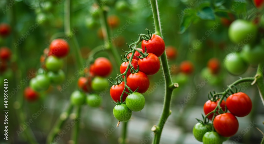 Fresh tomato harvest in a lush garden setting Fresh tomato harvest in a lush garden setting