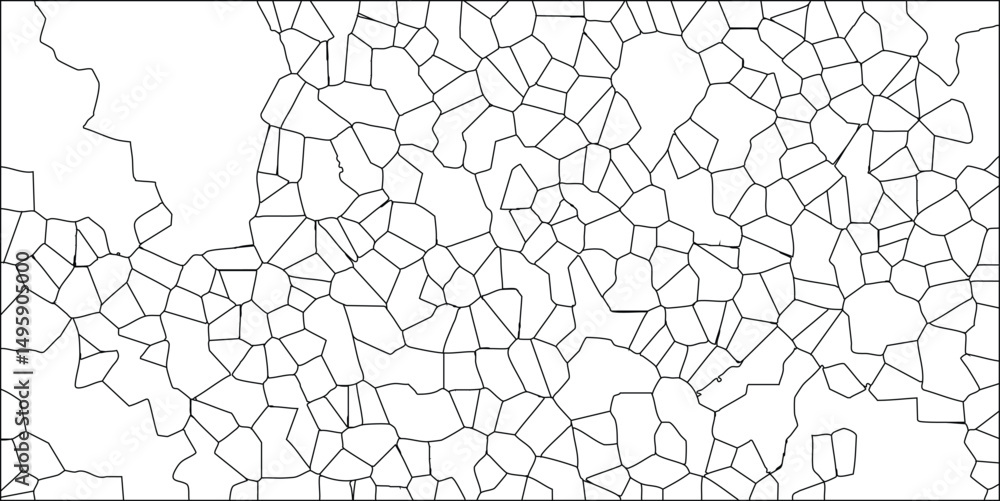 Obraz premium Abstract cellular structure illustration with white spaces and black geometric forms vector design