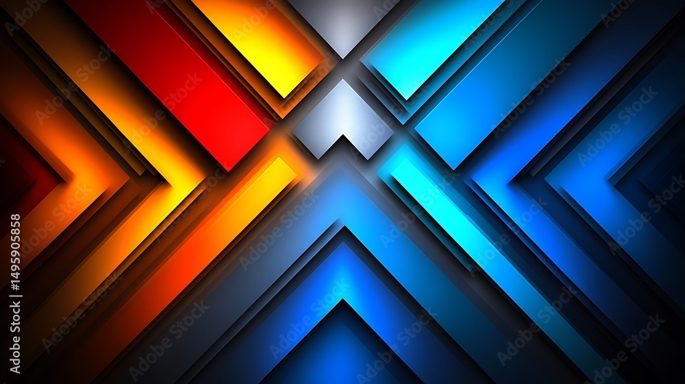 Obraz premium Abstract Colorful Geometric Design. (3)